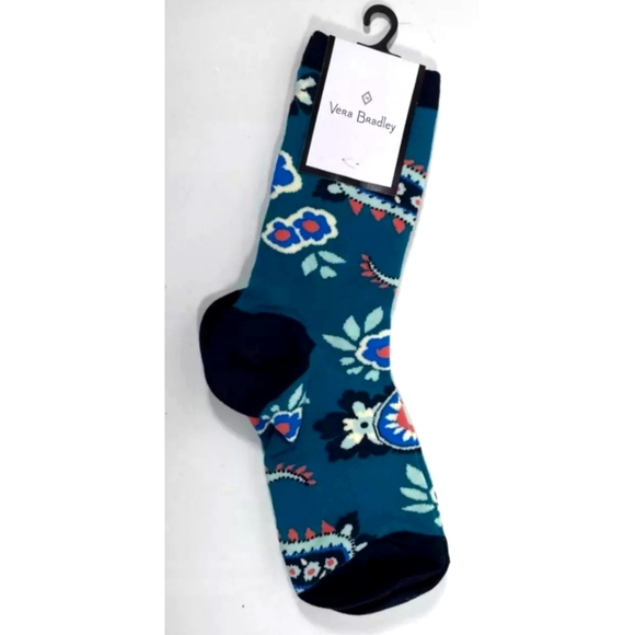 Vera Bradley Accessories - NWT Women's Vera Bradley Haymarket Paisley Jewel Crew Socks
